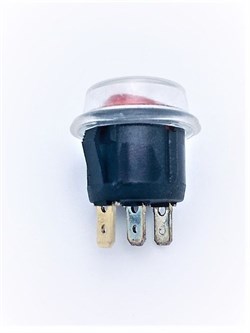 KN028 Выключатель (кнопка) круглый одноклавишный 3-х контакт.6А250V KN028 / SpT066216 / SpT066050 / Код: 1336 | Orenten.ru